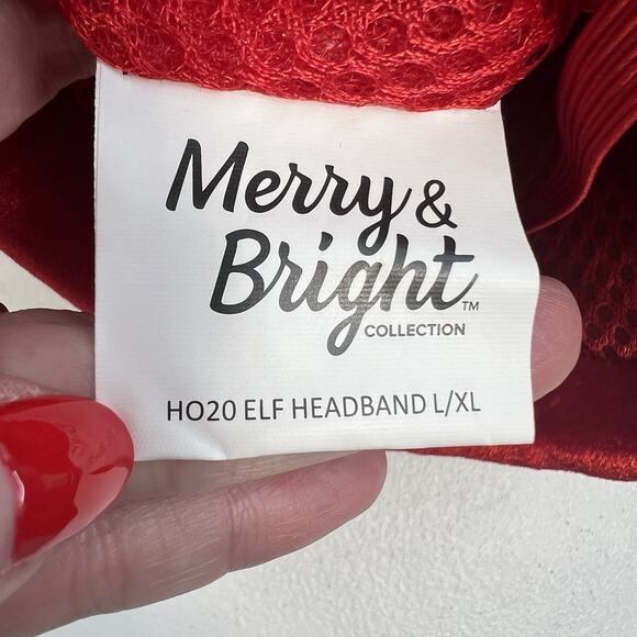 Merry & Bright Sz L / XL Elf Hat Holiday Christmas Pet Dog Cat Bell Costume - Picture 7 of 8